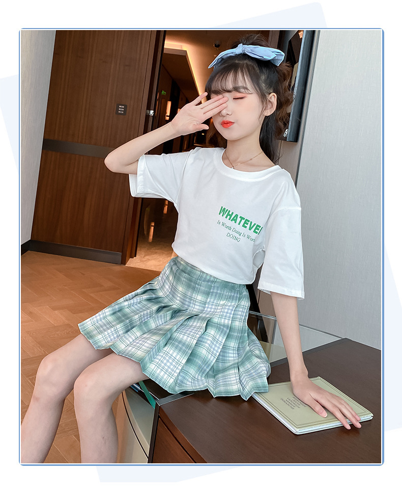 dr5487 เสื้อ+กระโปรง เด็กโต 3 ตัวต่อแพ็ค 110-160 (เลือกไซส์ได้ให้ครบแพ็ค)