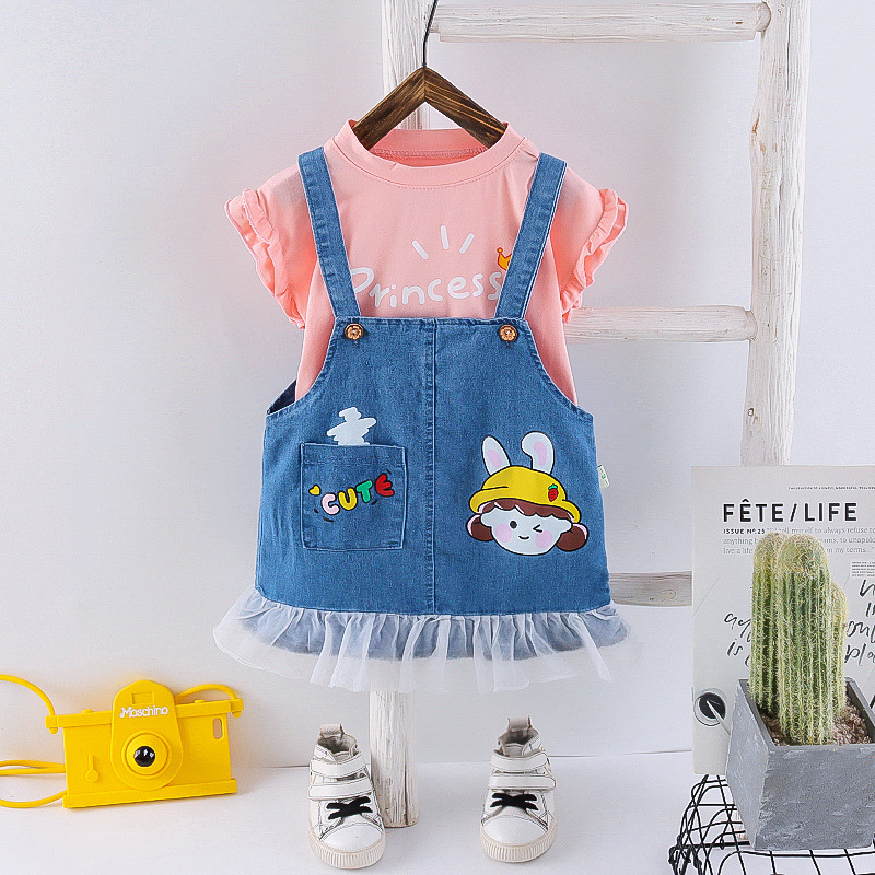 ha1535 เสื้อ+กระโปรงเอี๊ยม size 80-120 จำนวน 5 ตัวต่อแพ็ค