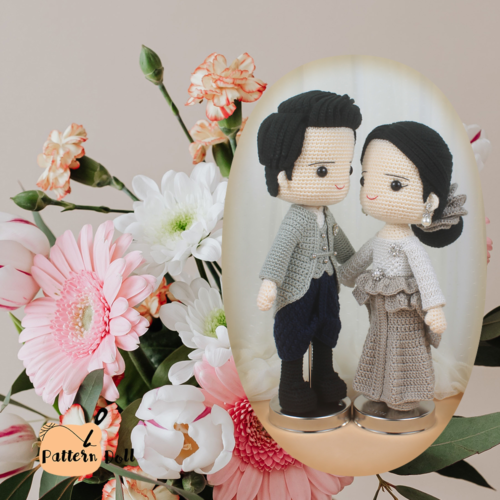 E-book ส่งทาง e-mail แพทเทิร์นตุ๊กตาถักโครเชต์ชุดไทยประยุกต์