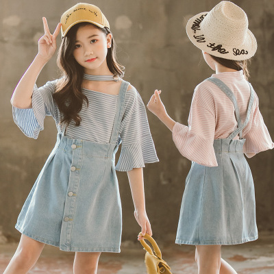 hp252 กระโปรงเอี๊ยม ไม่รวมเสื้อ เด็กโต 3 ตัวต่อแพ็ค size 110-170 (เลือกไซส์ได้ให้ครบแพ็ค)
