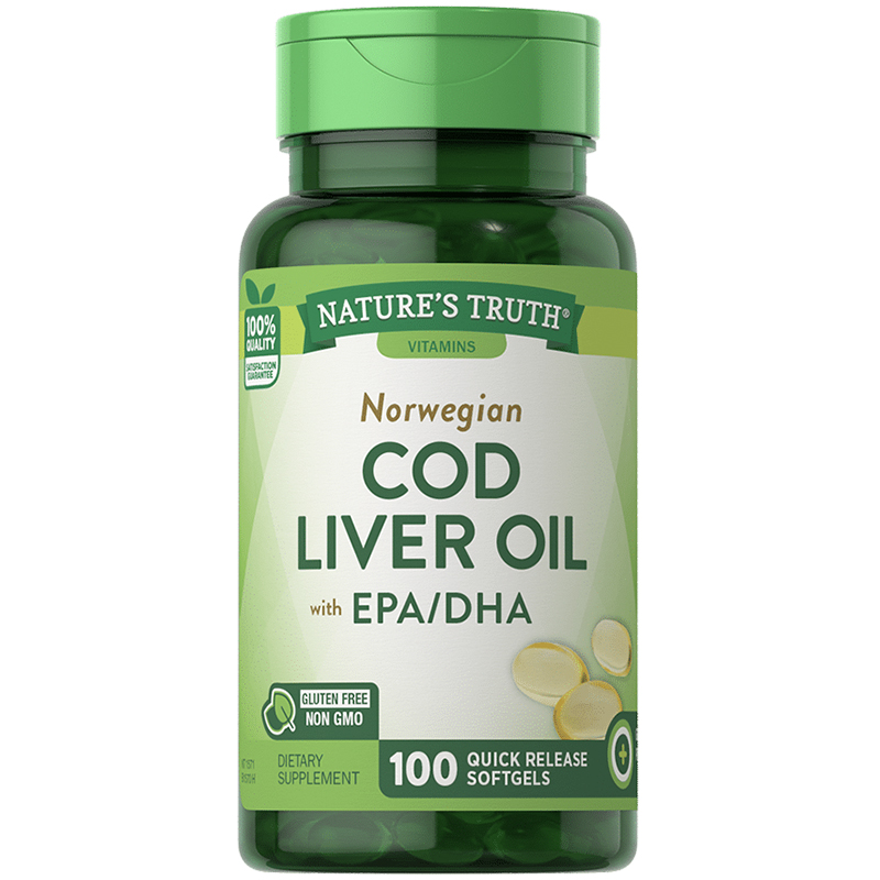 พร้อมส่ง น้ำมันตับปลา จากปลาค็อด นอร์เวย์ Nature's Truth Cod Liver Oil