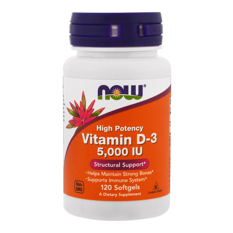 พร้อมส่งฟรี Now Foods Highest Potency Vitamin D-3 120 Softgels วิตามินดี 3 บำรุงกระดูก กระตุ้นภูมิคุ้มกัน