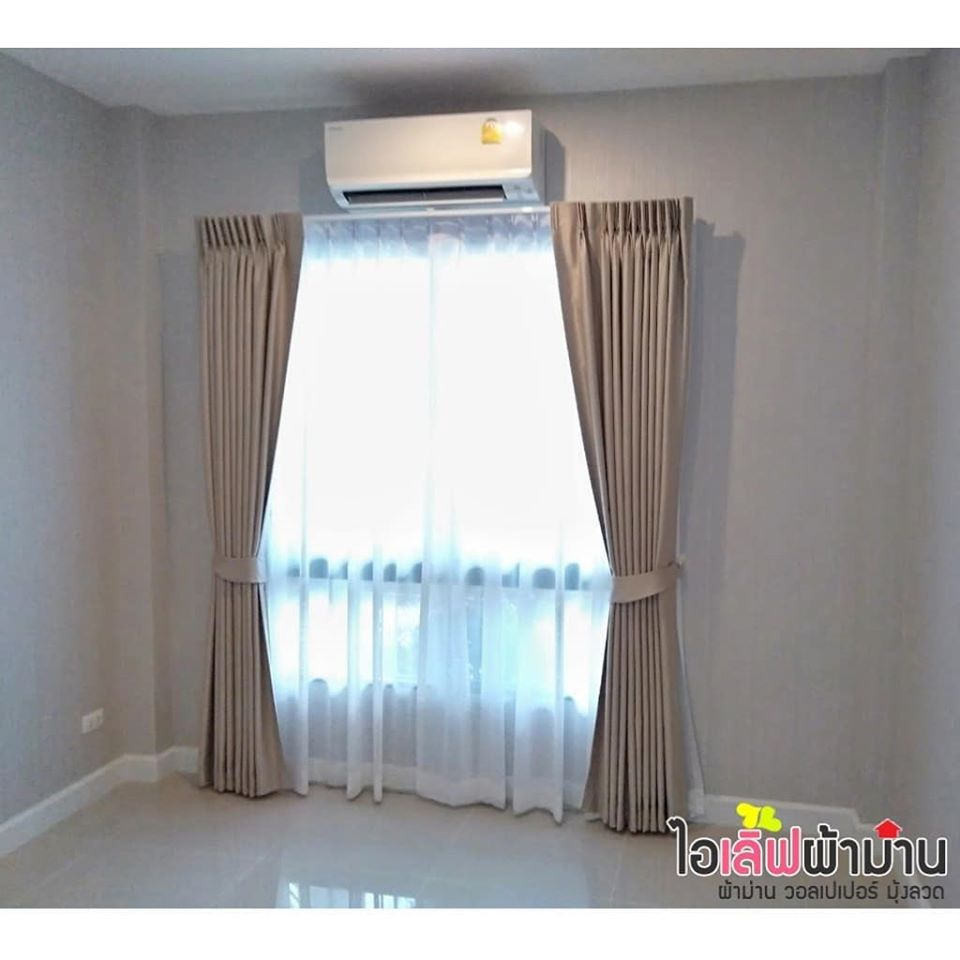 [H444] Grandio พระราม2 ม่านจีบ + ผ้าโปร่งทั้งหลัง