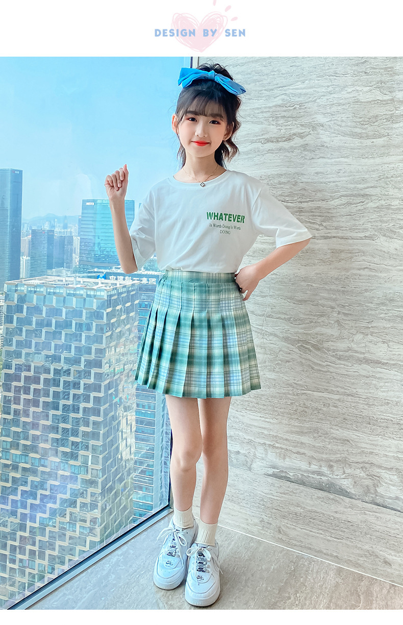 dr5487 เสื้อ+กระโปรง เด็กโต 3 ตัวต่อแพ็ค 110-160 (เลือกไซส์ได้ให้ครบแพ็ค)