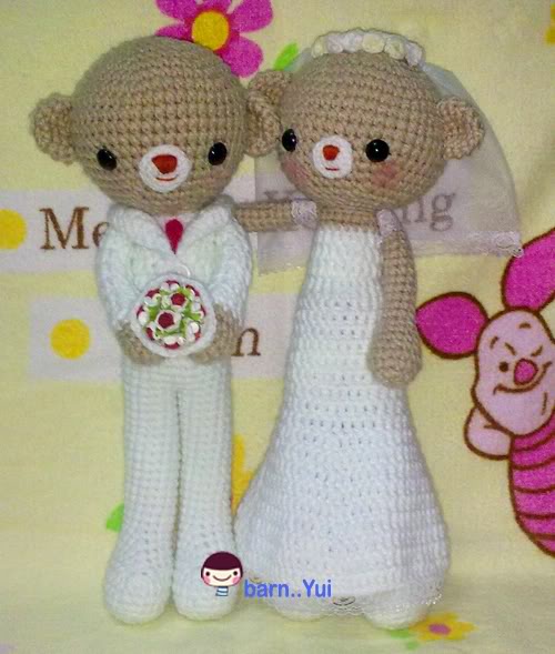 ตุ๊กตาแต่งงาน หมีบ่าว-สาว 12 นิ้ว