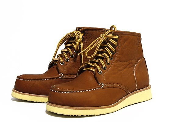 รองเท้าผู้ชาย | รองเท้าแฟชั่นชาย Tan Boots หนังชามัวร์ (หนังลูกวัวแท้)