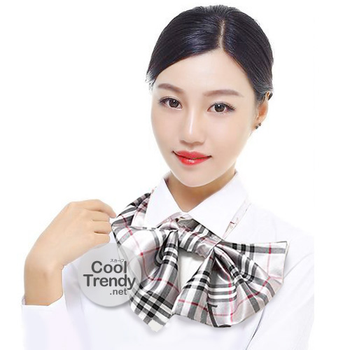 ผ้าพันคอสำเร็จรูป ผ้ายูนิฟอร์ม uniform ผ้าไหมซาติน : L214