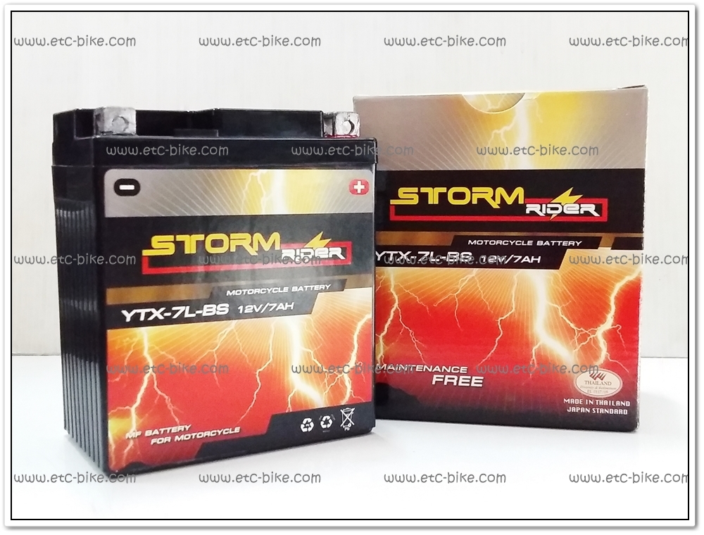 แบตเตอร์รี่แห้ง STORM RIDER YTX7L-BS (12V/7AH) CBR250, REBEL250