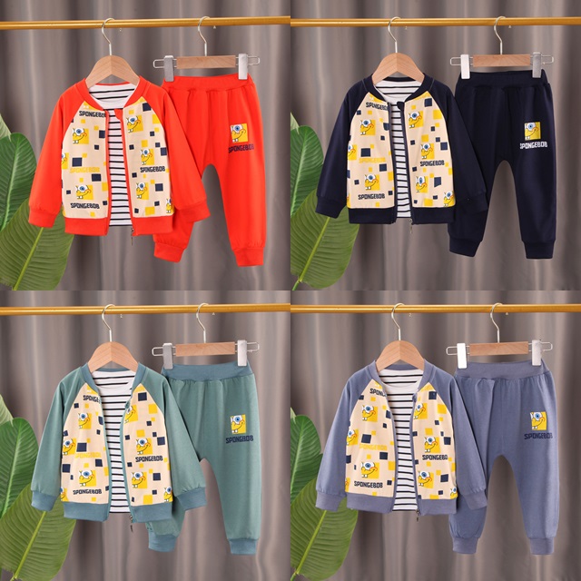 ha1825 เสื้อ+กางเกง(3ชิ้น) size 80-110 จำนวน 4 ตัวต่อแพ็ค