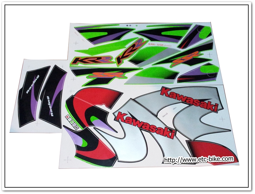 สติ๊กเกอร์ KR-R SSR ปี 2001 ติดรถสีเขียว