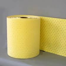 วัสดุดูดซับสารเคมีรุนแรงสีเหลืองแบบม้วน รุ่น BS-HOS-ROLL ยาว 50 เมตร/ม้วน
