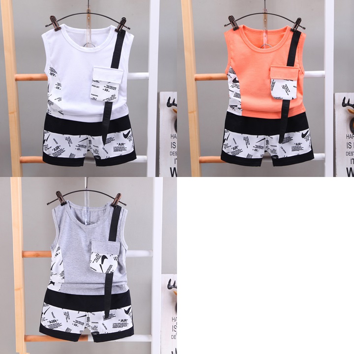 ha1708 เสื้อกล้าม+กางเกง size 80-120 จำนวน 5 ตัวต่อแพ็ค