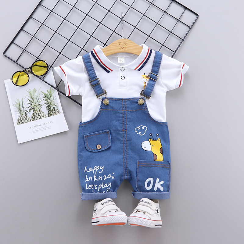 ha1415 เสื้อ+กางเกงเอี๊ยม size 80-110 จำนวน 4 ตัวต่อแพ็ค