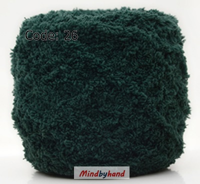 ไหมพรมขนแกะ รหัสสี 26 Dark green