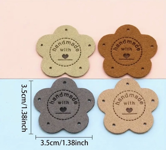 แผ่นหนัง Handmade รูปดอกไม้