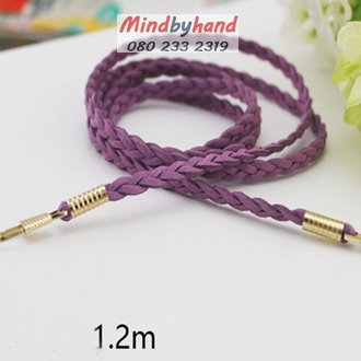 สายกระเป๋า(เชือกหนัง)แบบเปีย (ห่วงสีทอง)