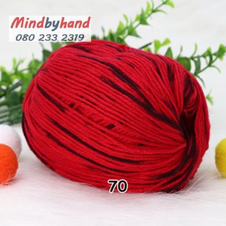 ไหมพรม Baby รหัสสี 70 BlackSafflower
