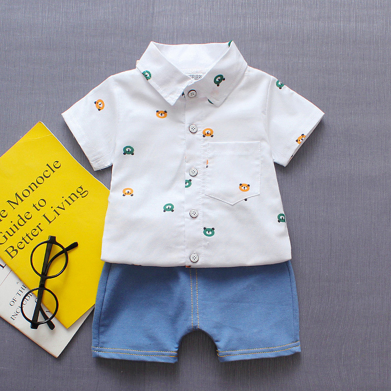 ha679 เสื้อเชิร์ต+กางเกง size 80-110 4ตัวต่อแพ็ค