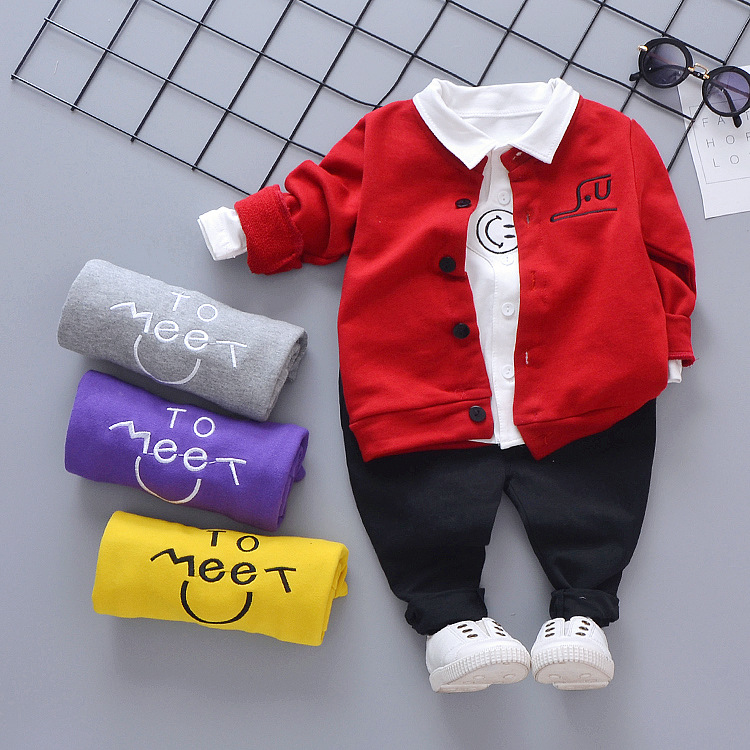 ha984 เสื้อเชิร์ต+กางเกง(3ชิ้น) size 80-110 จำนวน 4 ตัวต่อแพ็ค