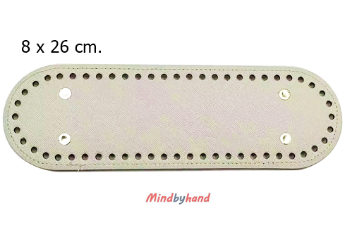 แผ่นหนังรองก้นกระเป๋าสำเร็จรูป ขนาด 8x26 cm. ทรงเหลี่ยม