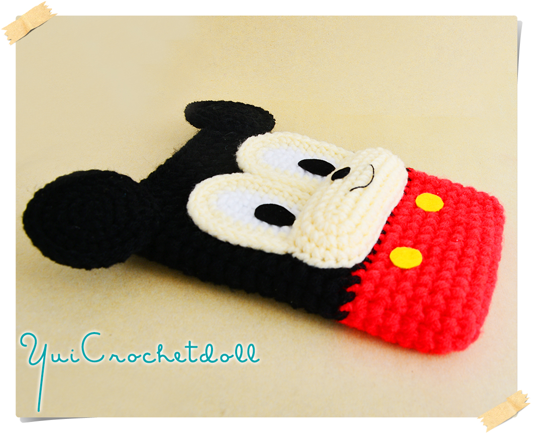 ซองใส่โทรศัพท์มือถือไหมพรม มิกกี้เม้าส์