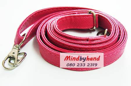 สายกระเป๋าหนัง แบบเลื่อน (เล็ก) อะไหล่เงิน (กว้าง 1.5 ซม.)