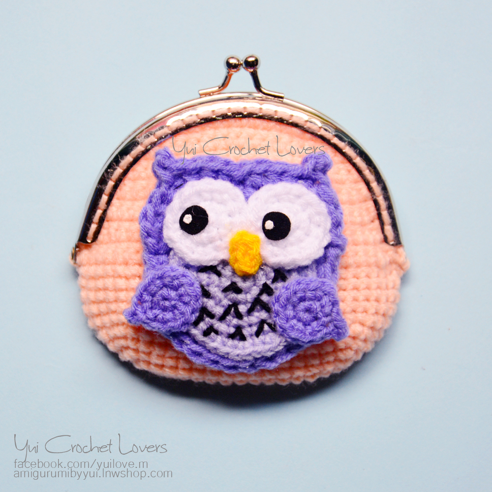กระเป๋าปิ๊กแป๊กไหมพรมนกฮูก แบบ 2 Owl Purse Coin 2