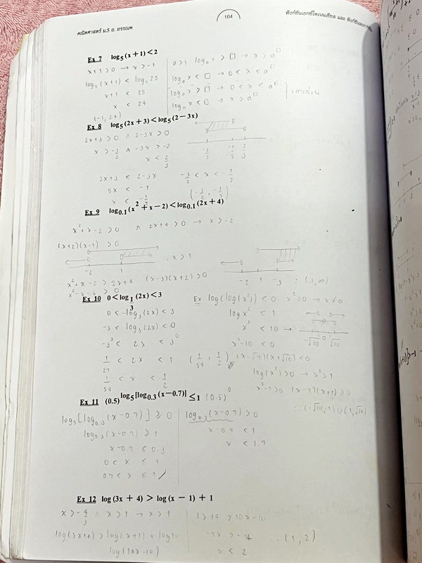 ►อ.อรรณพ◄ หนังสือเรียน คณิตศาสตร์ ม.5 เทอม 1 จดครบเกือบทั้งเล่ม จดละเอียดด้วยดินสอ มีจดเทคนิคลัด สูตรลัดเยอะมาก มีบางหน้าเว้นว่างไปบ้างและไม่มีเฉลย หนังสือเล่มหนาใหญ่มาก หนังสือใส่ปกสันเกลียว เปิดอ่านง่าย