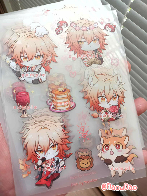 Honkai Star Rail : Amphoreus Boys : Sticker Sheet