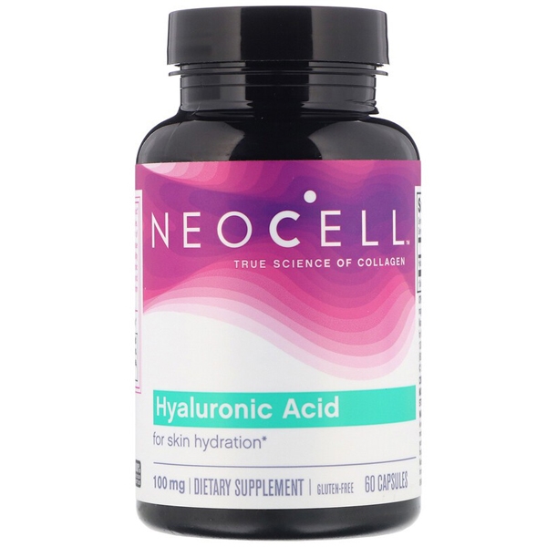 พร้อมส่งฟรี ไฮยาลูรอนิค Neocell Hyaluronic Acid 100 mg, 60 Capsules