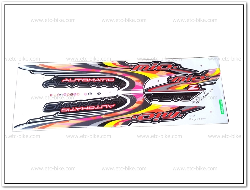 สติ๊กเกอร์ MIO-Z ปี 2006 รุ่น 6 ติดรถสีดำ