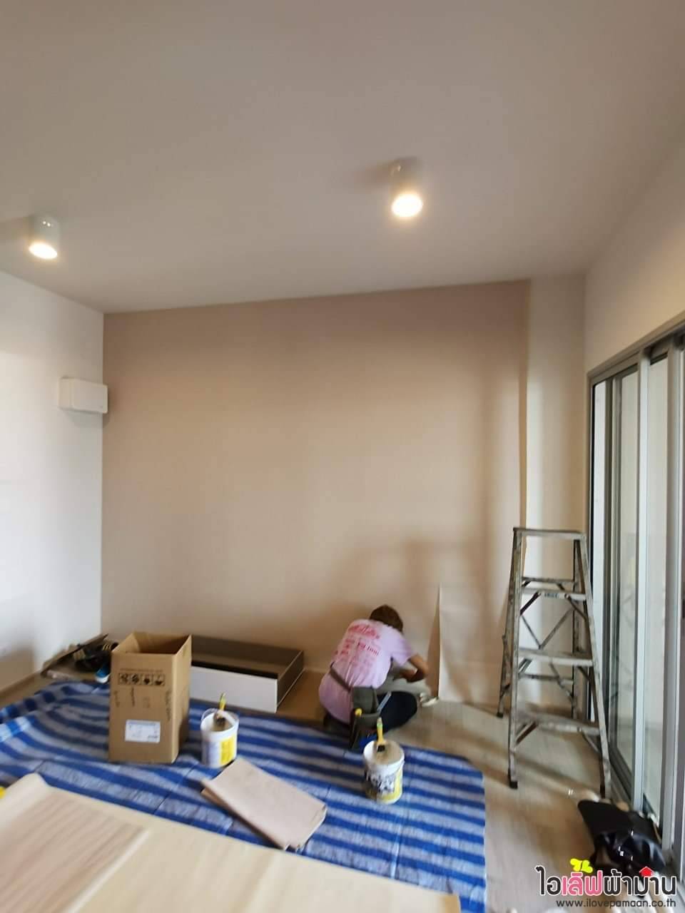 [C245] อัพเดตรูปผลงานการติดตั้งวอลเปเปอร์ หน้างาน IDEO จรัญฯ 70-Riverview 🚕🏠