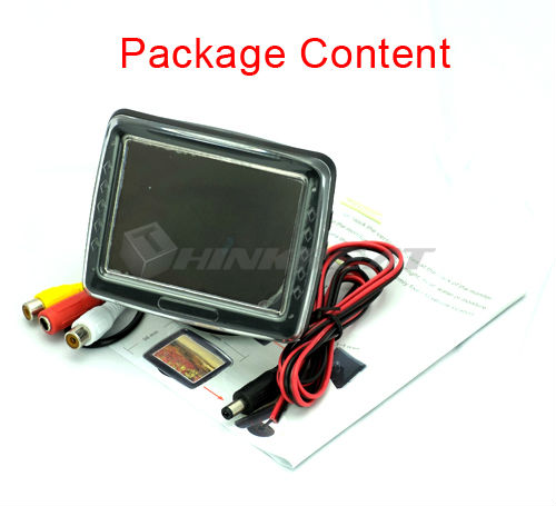 จอติดรถยนต์ LCD 3.5 นิ้ว 5-12V 2 input