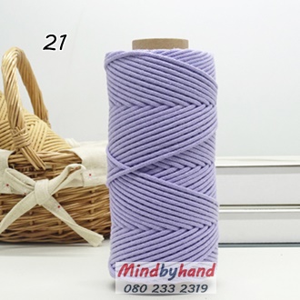 เชือกคอตตอลเส้นกลม สี 21 Light purple