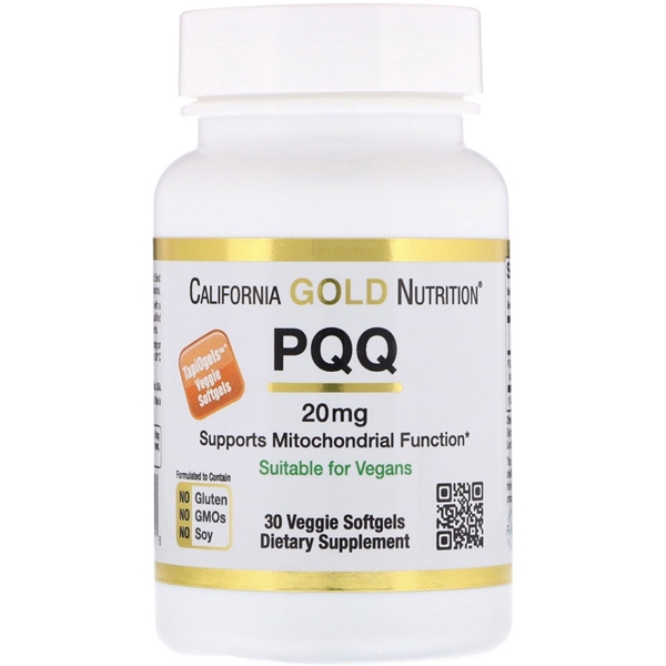 พร้อมส่ง ต้านอนุมูลอิสระ California Gold Nutrition PQQ 20mg Pyrroloquinoline Quinone