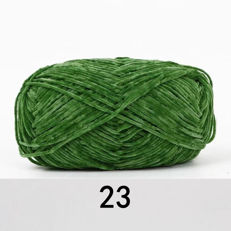 ไหมพรมกำมะหยี่เส้นเล็ก สี 23