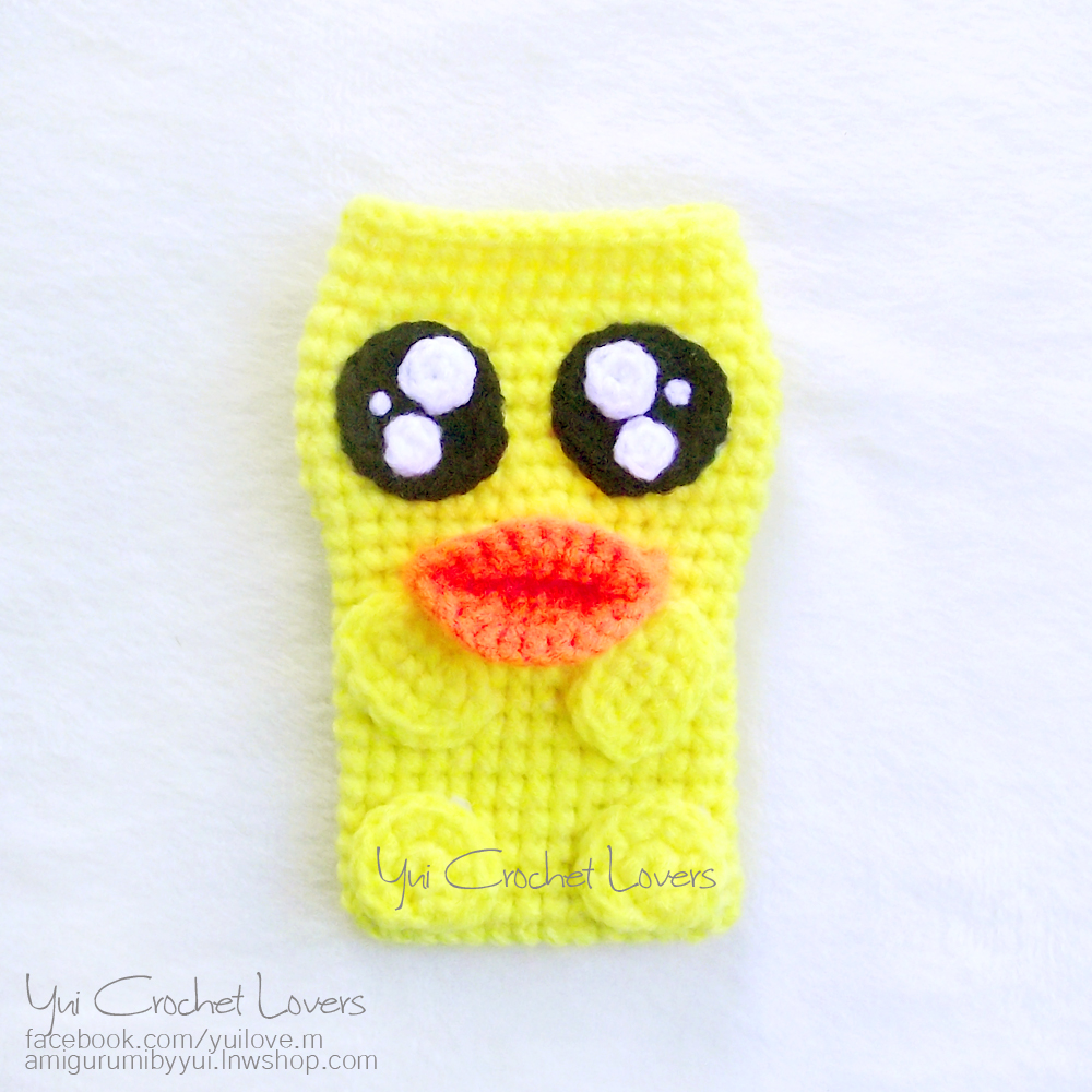 ซองใส่โทรศัพท์มือถือไหมพรม เป็ดน้อย