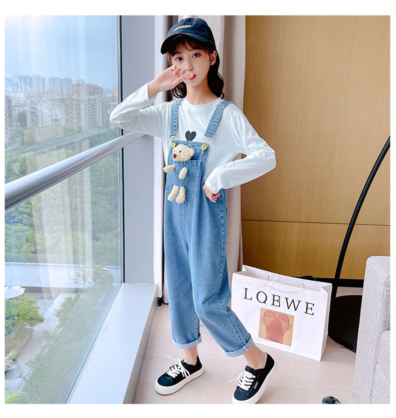 dr5569 กางเกงเอี๊ยมยีนส์ ไม่รวมเสื้อ เด็กโต 3 ตัวต่อแพ็ค 110-160 (เลือกไซส์ได้ให้ครบแพ็ค)