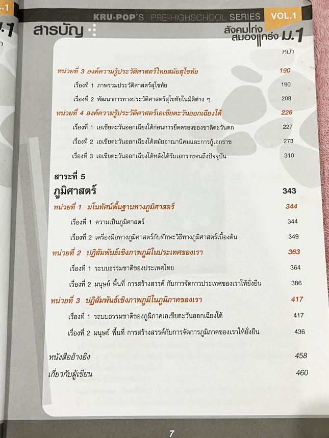 ►หนังสือสังคมครูป๊อป◄ สังคมเก่งสมองแกร่ง ม.1 มีสรุปเนื้อหาทั้งเล่ม มี Key word เน้นจุดสำคัญ มี Kru ออPop Tips เทคนิคลัดในการท่องจำ เนื้อหาตีพิมพ์สมบูรณ์ทั้งเล่ม มีตารางเปรียบเทียบเนื้อหาตามบทต่างๆ ทำให้เห็นภาพง่ายขึ้น อ่านเข้าใจง่าย ในหนังสือมีเขียนเล็กน้