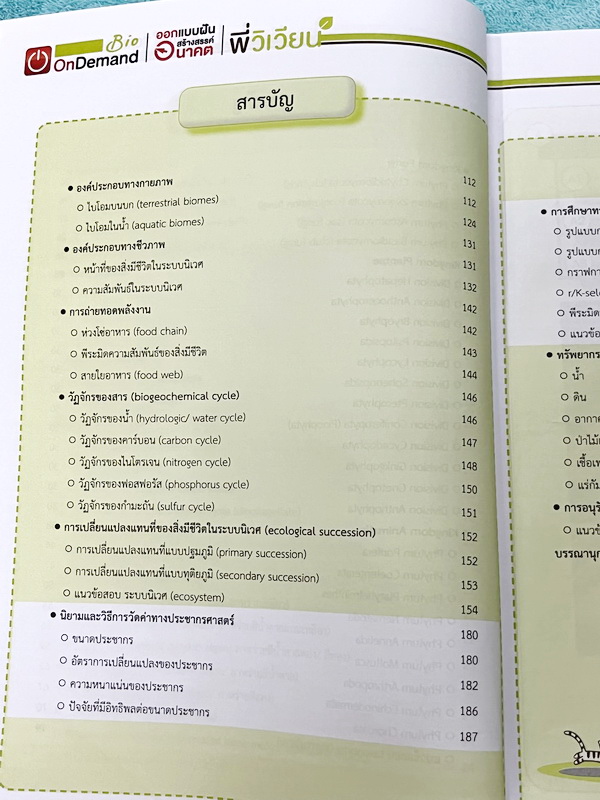►ชีววิทยา ม.ปลาย◄ หนังสือกวดวิชาออนดีมานด์ ชีววิทยาพี่วิเวียน TCAS ครบเซ็ท 6 เล่ม + ไฟล์โจทย์ข้อสอบปี 2565-2566 และเฉลยละเอียด - ในหนังสือมีสรุปเนื้อหาวิชาชีววิทยา ม.ปลายอย่างละเอียด เนื้อหาครอบคลุมตั้งแต่ระดับชั้น ม.4-5-6 เนื้อหาลึกถึงสอบเข้ามหาลัย หนังส