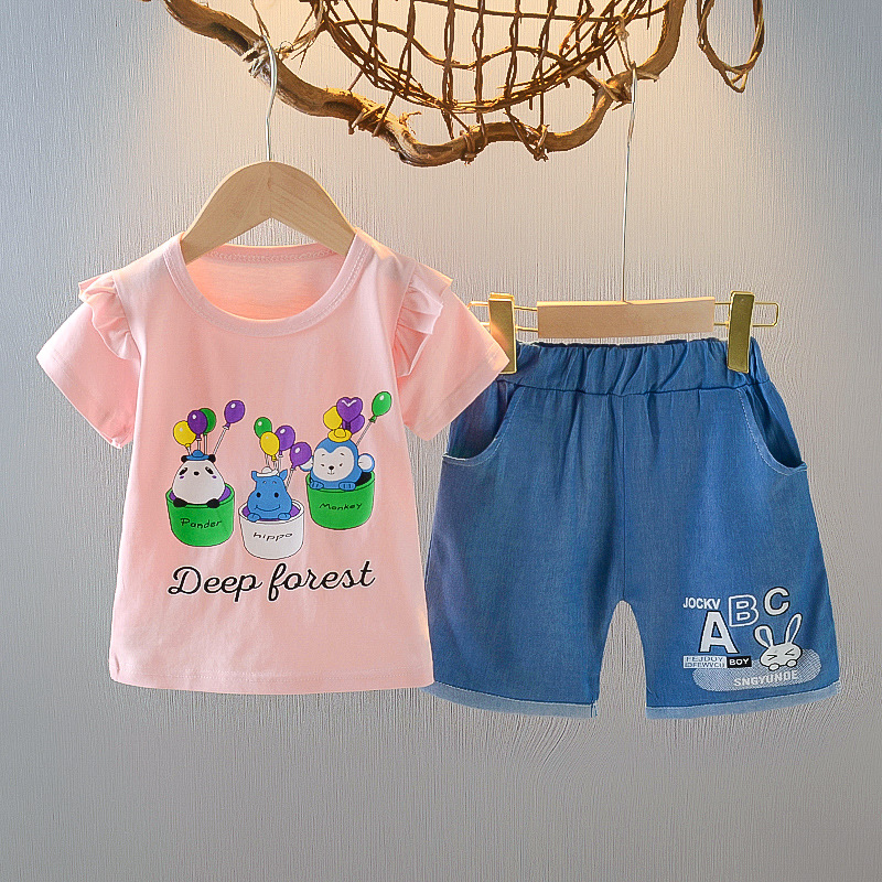 ha1373 เสื้อ+กางเกง size 80-110 จำนวน 4 ตัวต่อแพ็ค