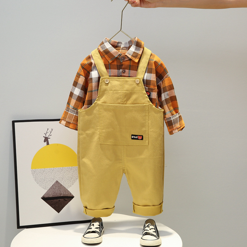 ha1223 เสื้อ+กางเกงเอี๊ยมยีนส์ size 80-110 จำนวน 4 ตัวต่อแพ็ค