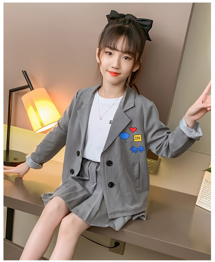 pa541 ชุดสูท เสื้อ+กระโปรง 110-160 จำนวน3 ตัวต่อแพ็ค (เลือกไซส์ได้ให้ครบแพ็ค)