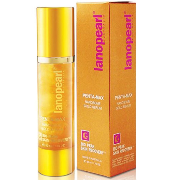 พร้อมส่ง เซรั่มเกล็ดทองคำ อายุ 40+ ปีขึ้นไป Lanopearl Penta-Max Gold Serum 50ml.