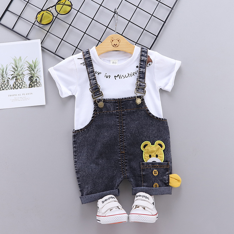 ha1414 เสื้อ+กางเกงเอี๊ยม size 80-110 จำนวน 4 ตัวต่อแพ็ค