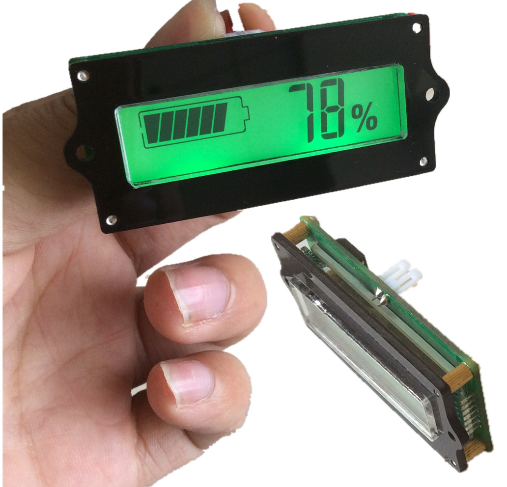 วัดไฟแบต DC 12V 24V 36V 48V LCD battery monitor แบตตะกั่วกรด