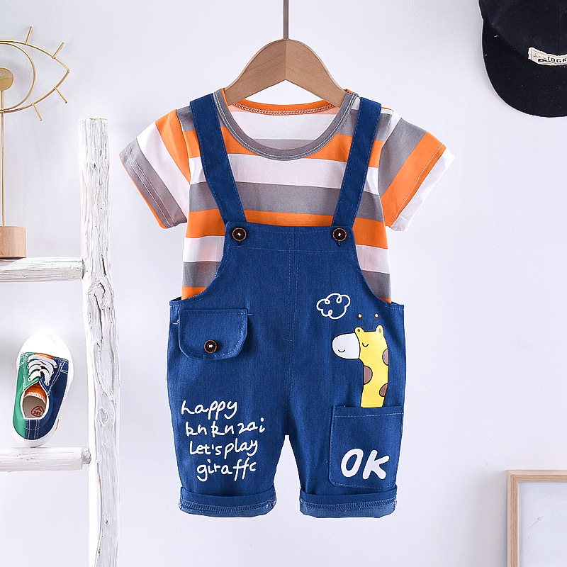 ha1493 เสื้อ+กางเกงเอี๊ยม size 80-110 จำนวน 4 ตัวต่อแพ็ค