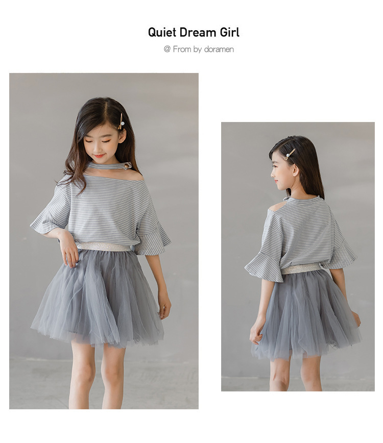 dr4898 เสื้อ+กระโปรง เด็กโต 3 ตัวต่อแพ็ค 110-170 (เลือกไซส์ได้ให้ครบแพ็ค)