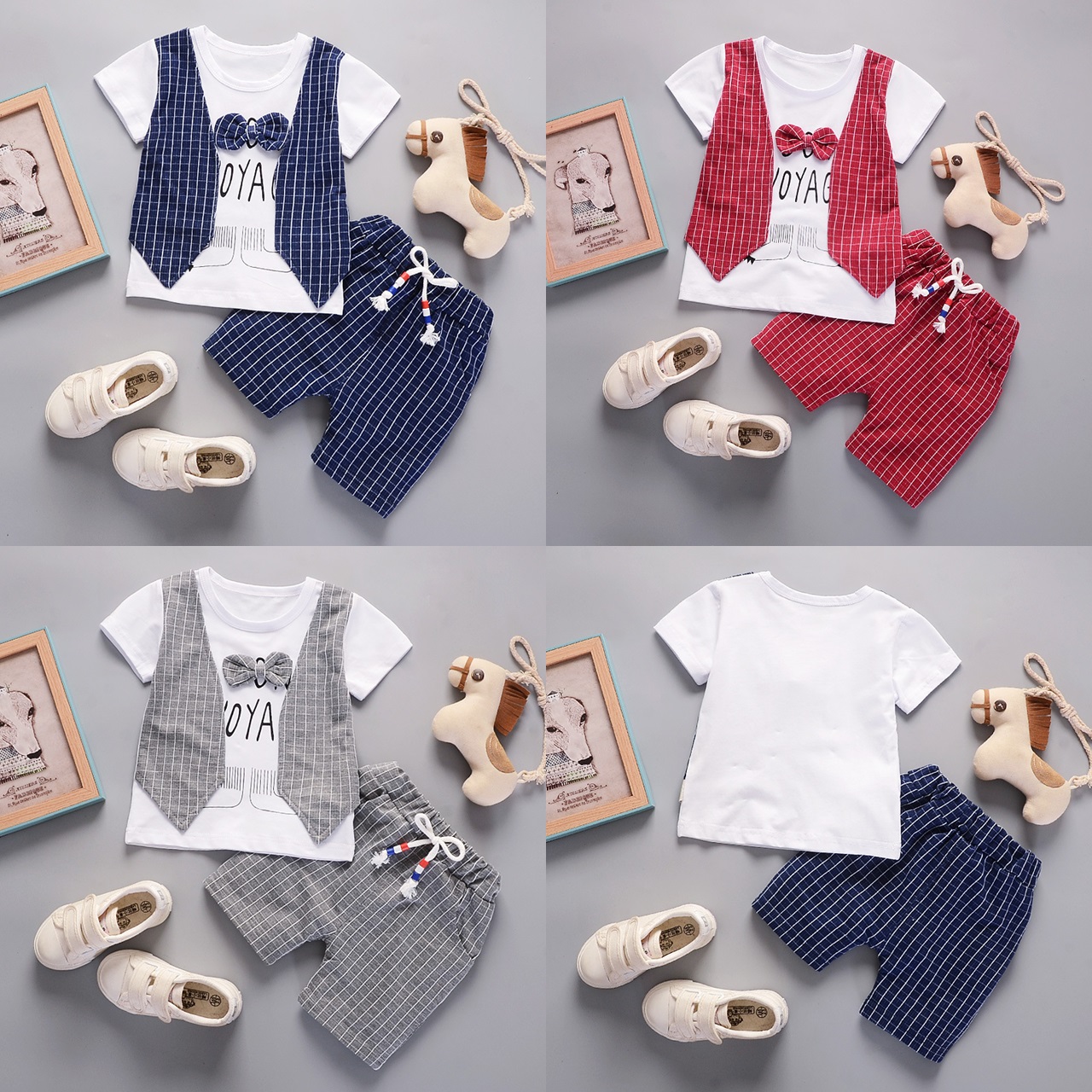 ha277 เสื้อ+กางเกง size 80-110 4 ตัวต่อแพ็ค