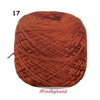 ไหมเรย่อน สีพื้น 17 สัน้ำตาลแดง